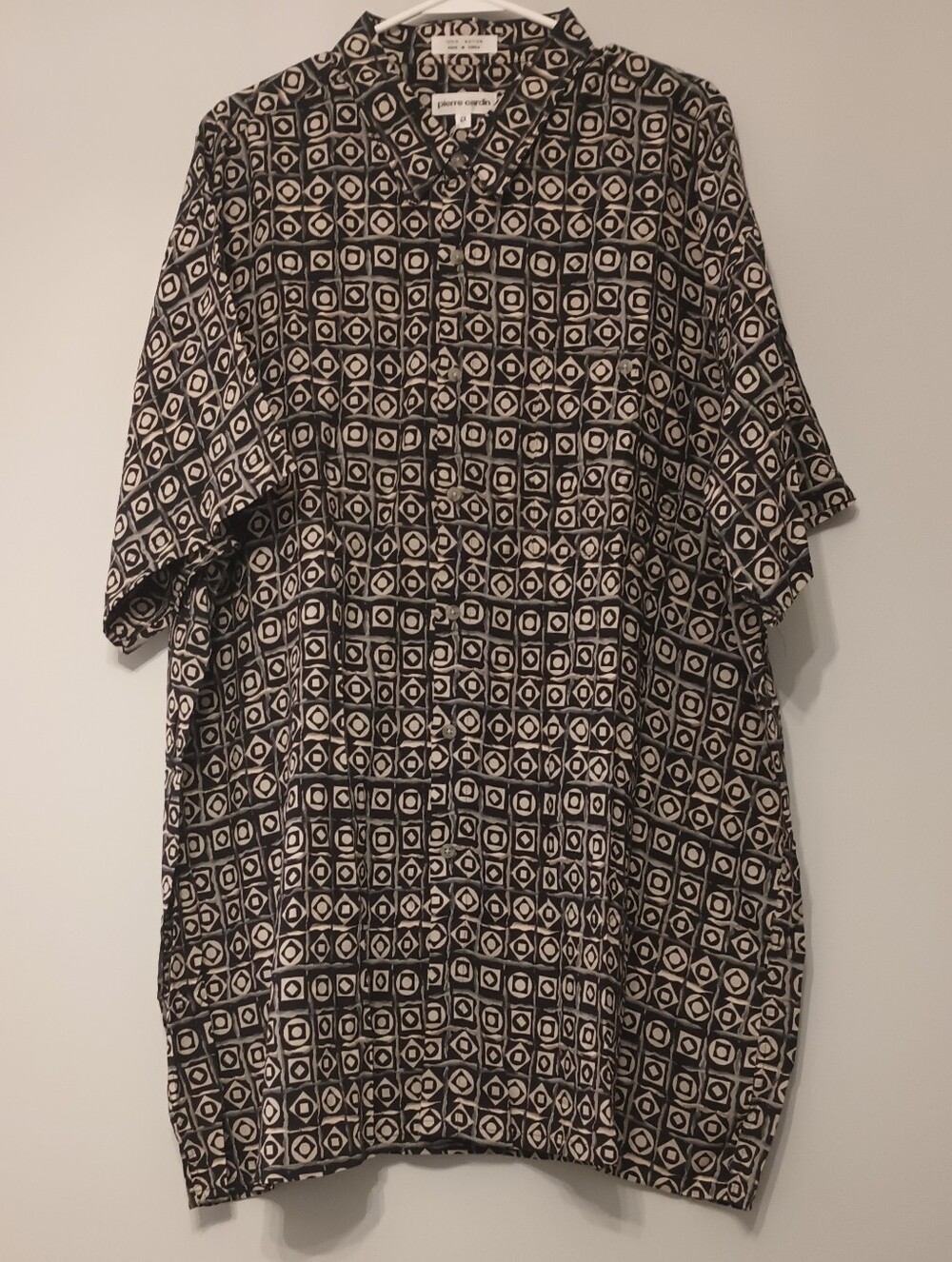 Men's Pierre Cardin Geometric Short Sleeve Shirt 2X